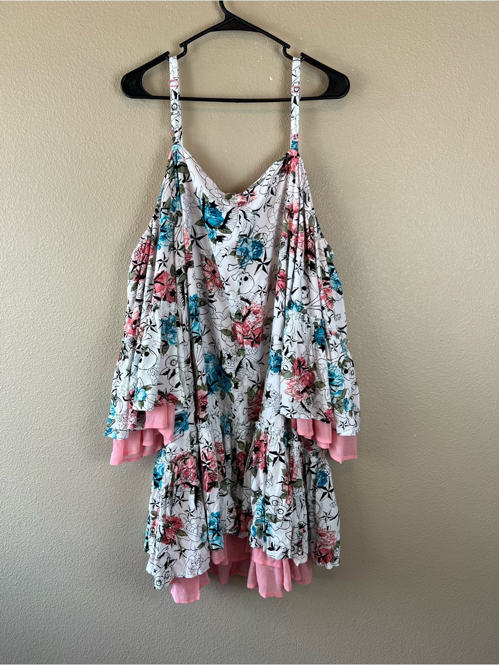 Betsey Johnson x Torrid Mini Challis Cold Shoulder Dress - Picture 3 of 12